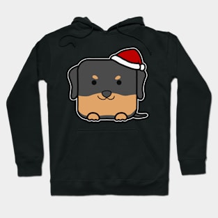 Funny Square Dachshund Christmas Hoodie